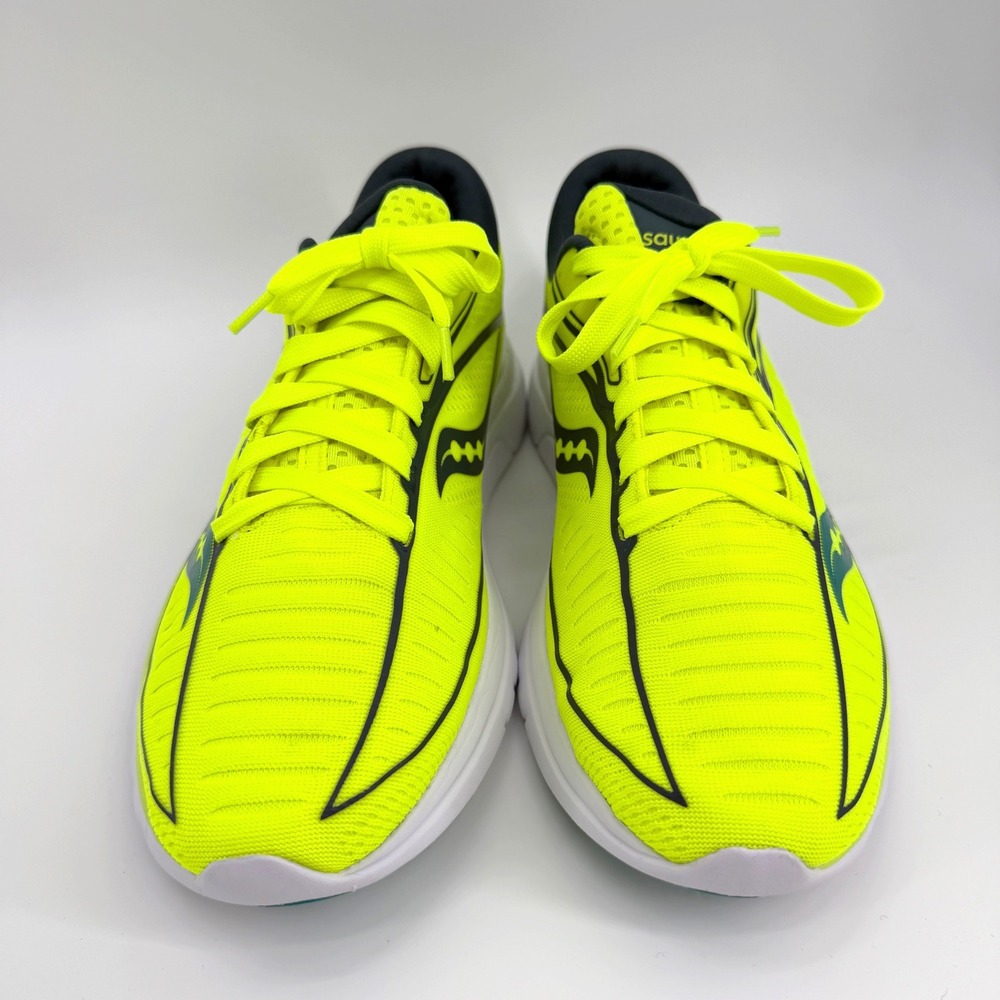 Saucony Kinvara 10 Shoes Mens Size 9  Yellow Low Top Running EVERUN Neon Sneaker - Picture 3 of 15
